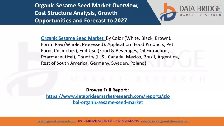 organic sesame seed market overview cost