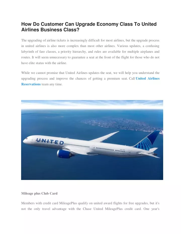 how do customer can upgrade economy class