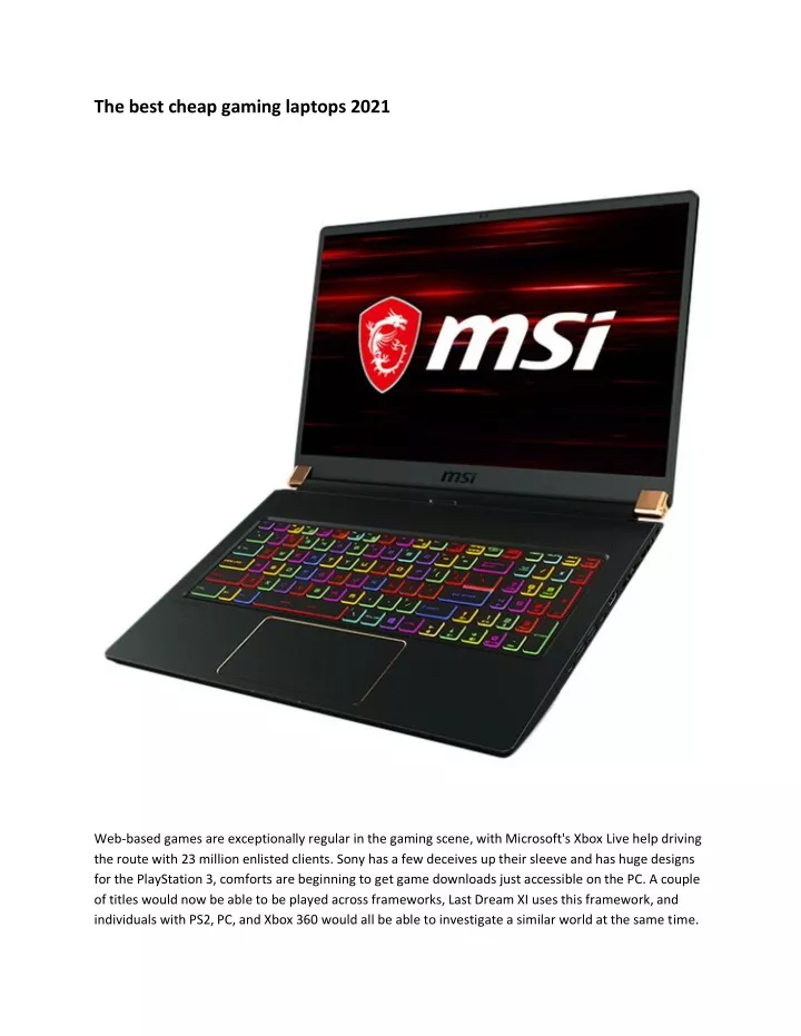 the best cheap gaming laptops 2021