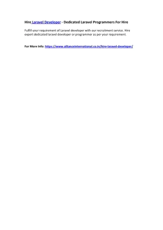 hire laravel developer dedicated laravel