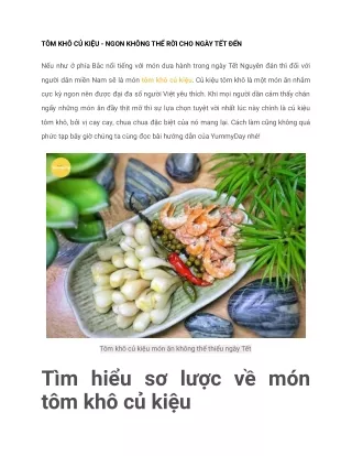 Tôm khô củ kiệu