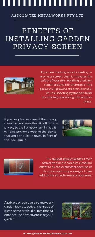 Benefits Of Installing Garden Privacy Screen
