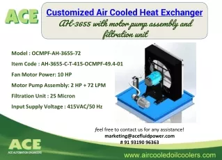 customized air cooled heat exchanger ah 3655 with