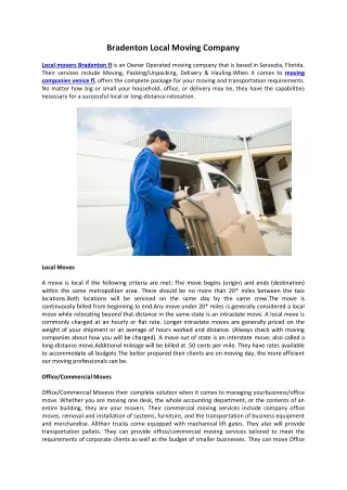 bradenton local moving company