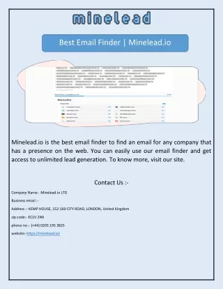 Best Email Finder | Minelead.io
