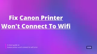 fix canon printer won t connect to wifi