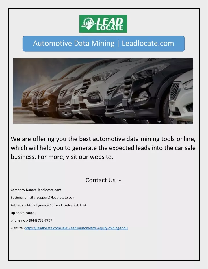 automotive data mining leadlocate com