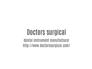 DOCTOR'S SURGICAL - surgical manufacture Pakistan