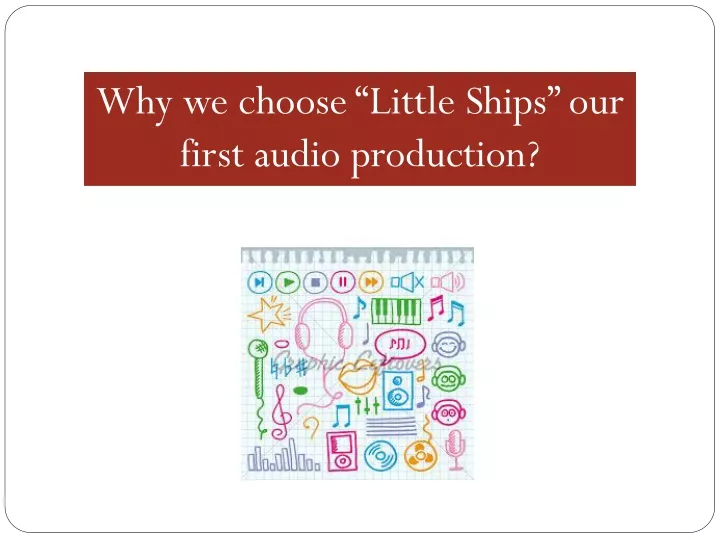 why we choose little ships our first audio