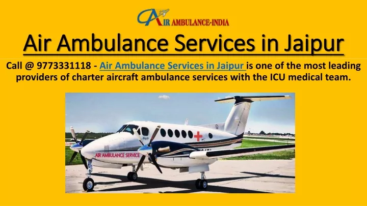 air ambulance services in jaipur