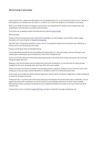 what is hosting or web hosting