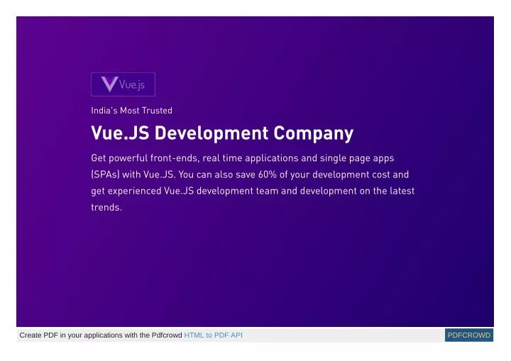 india s most trusted vue js development company