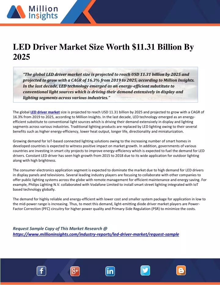 led driver market size worth 11 31 billion by 2025