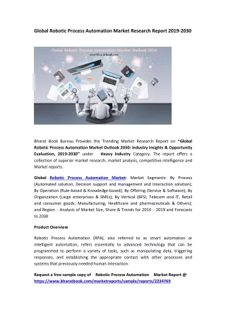 global robotic process automation market research