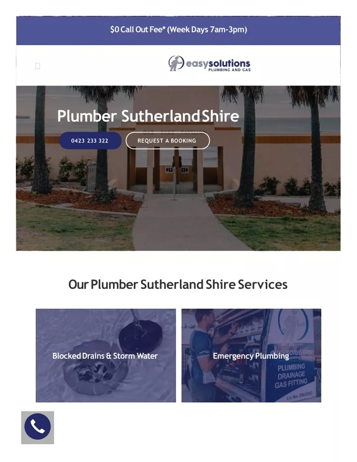 plumber sutherland shire