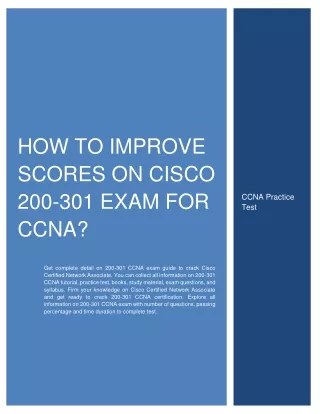 how to improve scores on cisco 200 301 exam