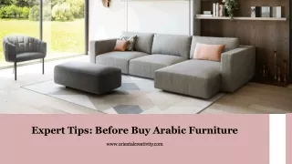 Expert Tips Before Buy Arabic Furniture