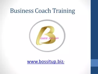 Business coach training