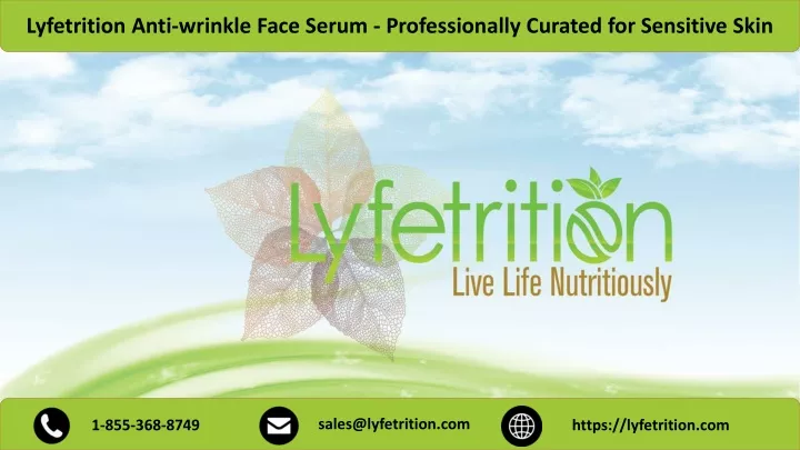 lyfetrition anti wrinkle face serum