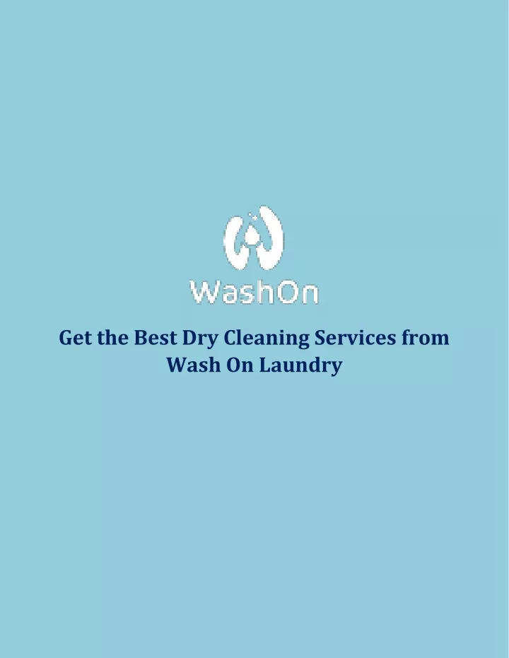 get the best dry cleaning services from wash
