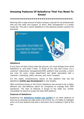amazing features of salesforce that you need