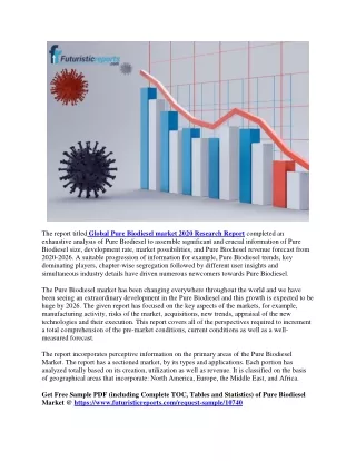 the report titled global pure biodiesel market