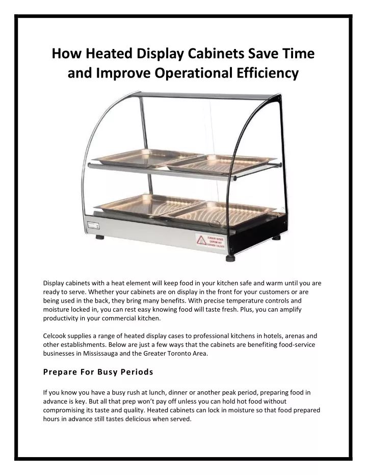 how heated display cabinets save time and improve