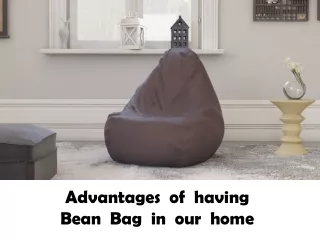 Advantages of having Bean Bags in our home