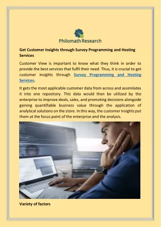 get customer insights through survey programming