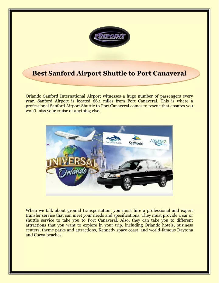 best sanford airport shuttle to port canaveral