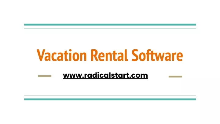 vacation rental software