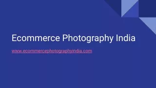 Ecommerce Product Photography India