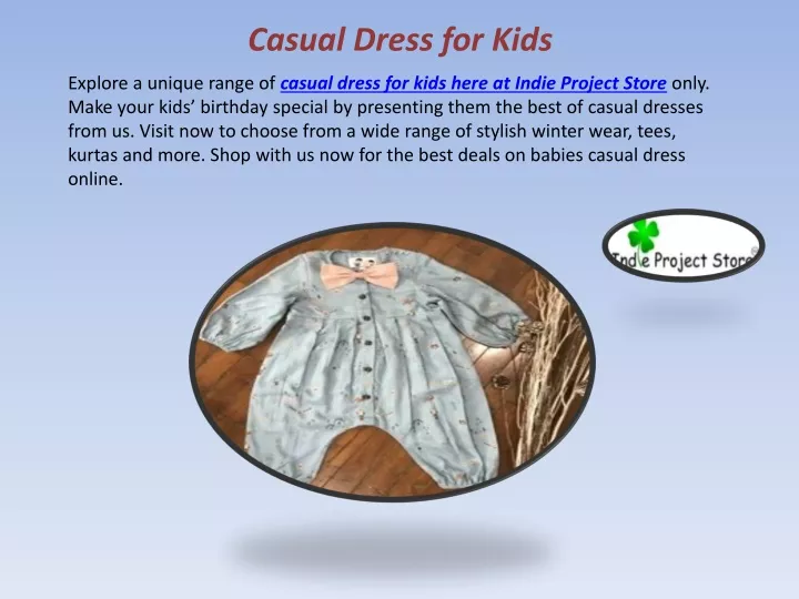 casual dress for kids