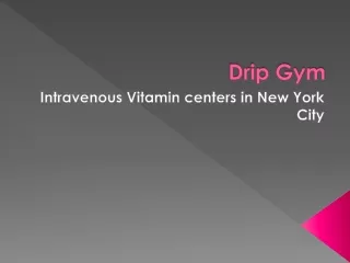 Intravenous Vitamin centers in New York City