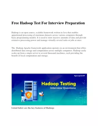 free hadoop test for interview preparation
