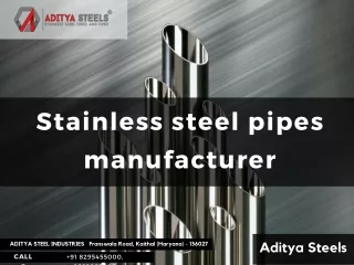 Stainless steel pipes manufacturer