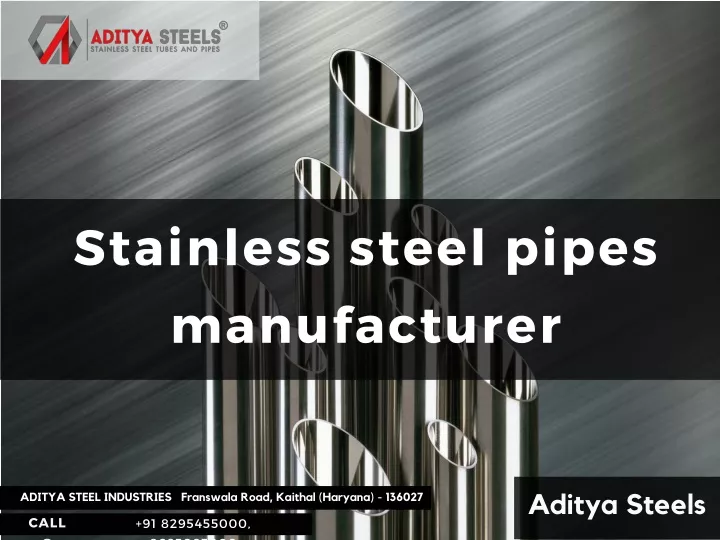 stainless steel pipes manufacturer