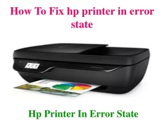 how to fix hp printer in error state