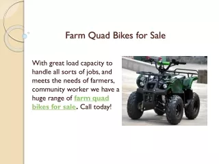 Farm Quad Bikes for Sale