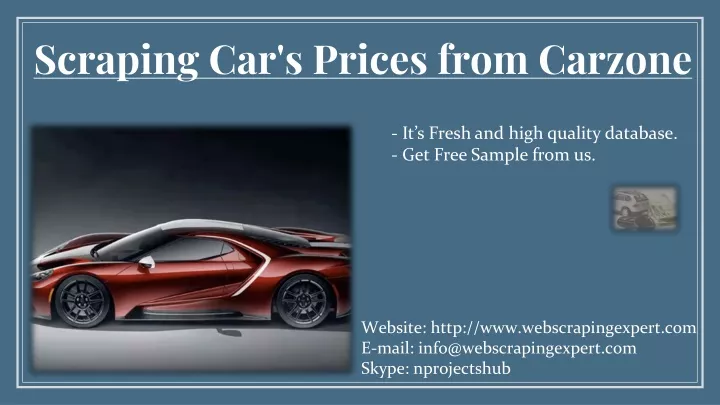 scraping car s prices from carzone