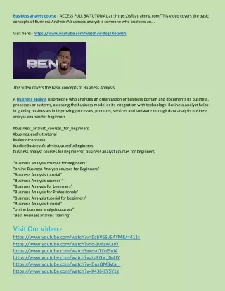 business analyst course access full ba tutorial
