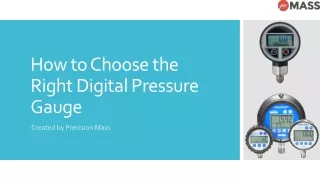 How to Choose the Best Digital Pressure Gauge