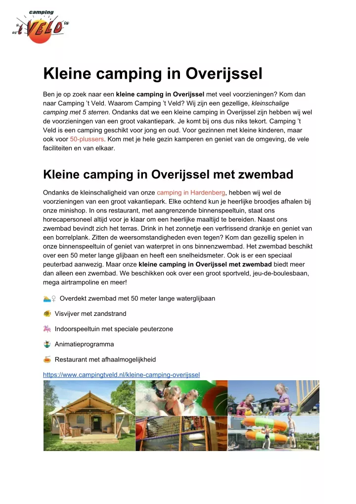 kleine camping in overijssel