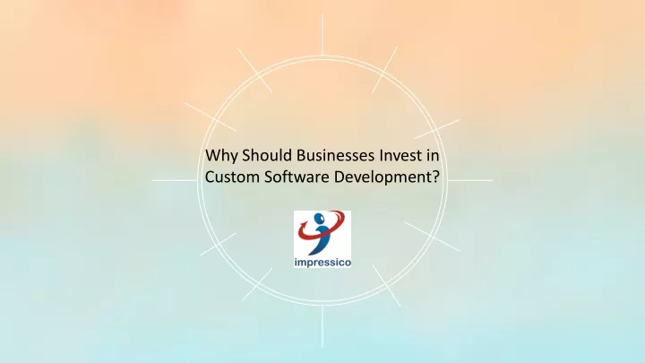 why should businesses invest in custom software