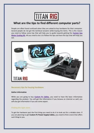 What_are_the_tips_to_find_different_computer_parts