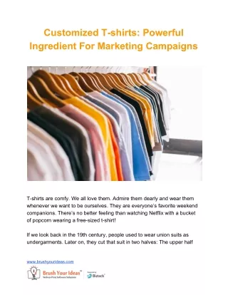 customized t shirts powerful ingredient