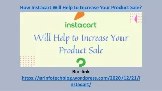 how instacart will help to increase your product