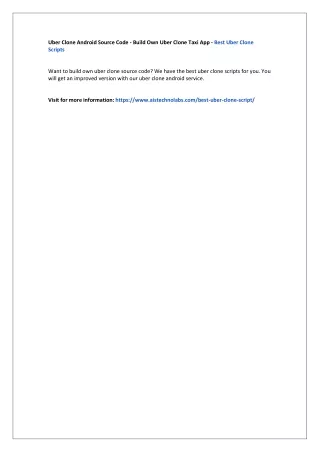 uber clone android source code build own uber
