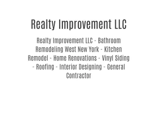 Kitchen Remodeling West New York - Realty Improvement LLC