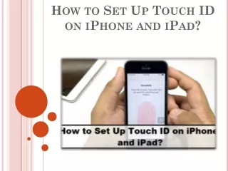 How to Set Up Touch ID on iPhone and iPad?